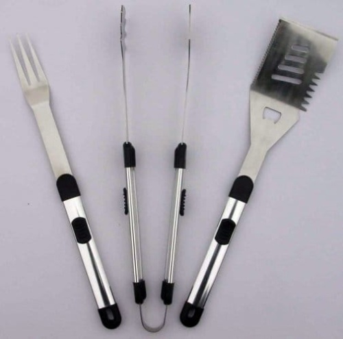 Sztućce do grilla 3 częściowe Inox Landman